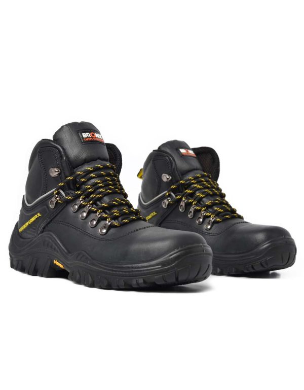 Mens Bronx Safety, Wayfarer(Vibram), Corporate Black Lace Up - Bolton Shoes