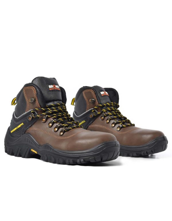 Mens Bronx Safety, Wayfarer(Vibram), Corporate Brown Lace Up - Bolton Shoes