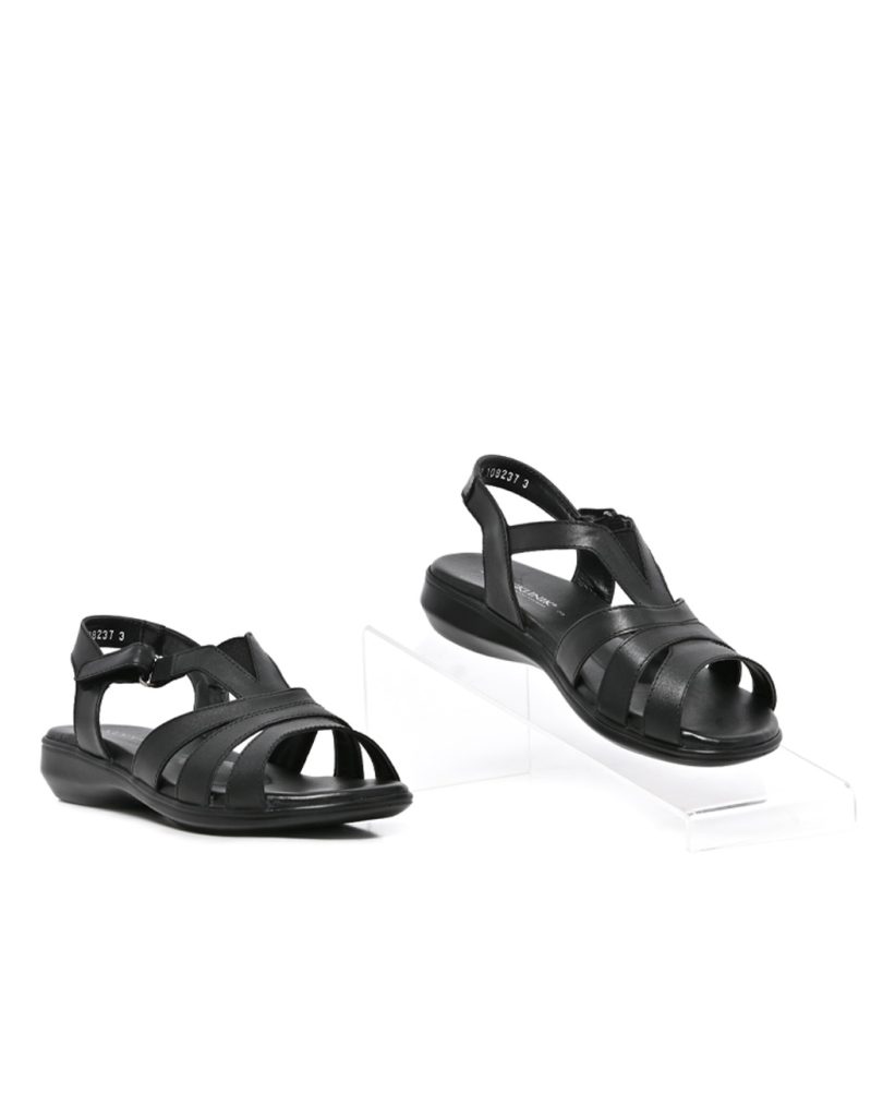 Ladies Young Klinik, Helen, Casual Black Sandals - Bolton Shoes