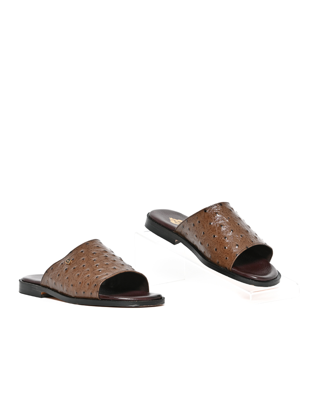 Mens Crockett & Jones, Mule, Formal Brown Sandals – Bolton Shoes